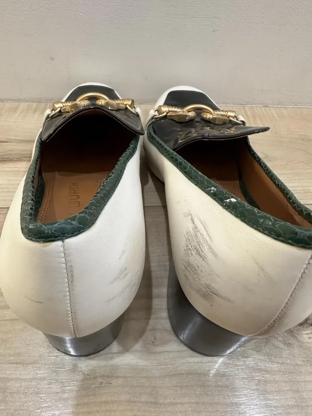 Tory Burch Loafer Shoes Womens Size 9 Multicolor Leather Block Heel Horsebit